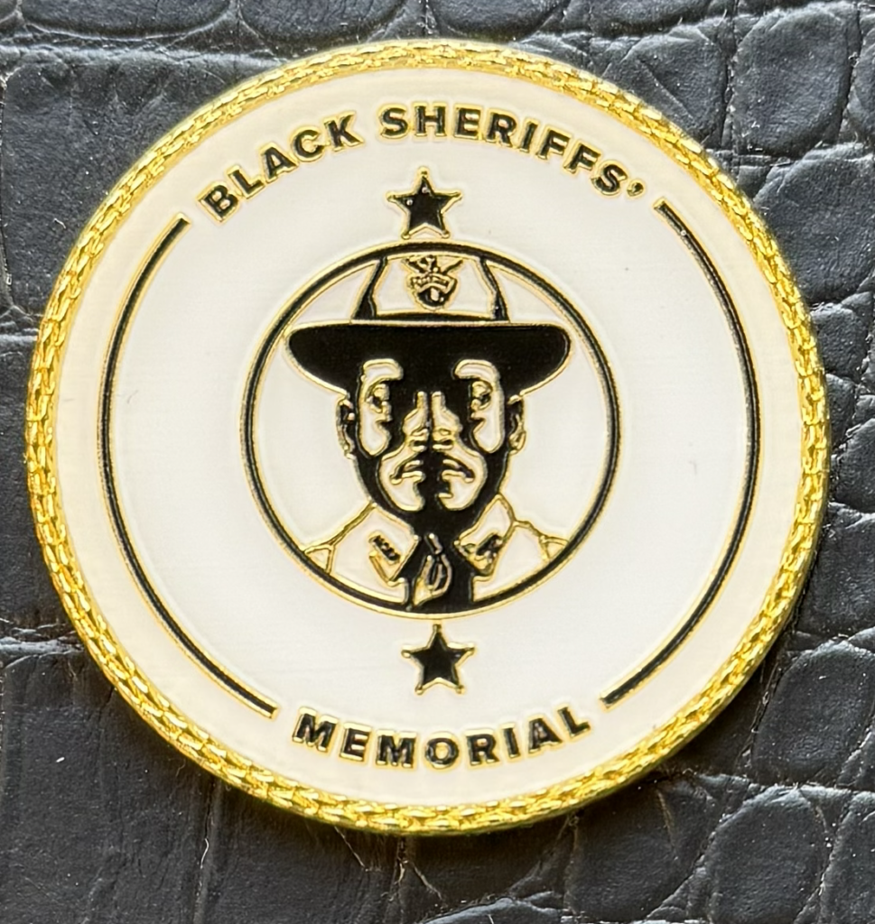 Black Sheriffs memorial challenge coin